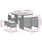 vidaXL Set de comedor de jardín 9 pzas y cojines ratán sintético negro vidaXL Set de comedor de jardín 9 pzas y cojines ratán sintético negro