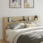 vidaXL Cabecero de cama con LED roble Sonoma 220x16,5x103,5 cm vidaXL Cabecero de cama con LED roble Sonoma 220x16,5x103,5 cm