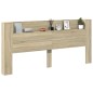 vidaXL Cabecero de cama con LED roble Sonoma 220x16,5x103,5 cm vidaXL Cabecero de cama con LED roble Sonoma 220x16,5x103,5 cm