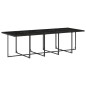 vidaXL Set de comedor jardín 11 pzas con cojines ratán sintético negro