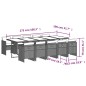 vidaXL Set de comedor jardín 11 pzas con cojines ratán sintético negro