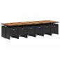 vidaXL Set comedor de jardín con cojines 13 pzas ratán sintético negro vidaXL Set comedor de jardín con cojines 13 pzas ratán sintético negro