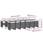 vidaXL Set comedor de jardín con cojines 13 pzas ratán sintético negro vidaXL Set comedor de jardín con cojines 13 pzas ratán sintético negro
