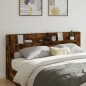 vidaXL Cabecero de cama con luz LED roble ahumado 220x16,5x103,5 cm vidaXL Cabecero de cama con luz LED roble ahumado 220x16,5x103,5 cm