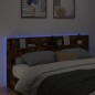 vidaXL Cabecero de cama con luz LED roble ahumado 220x16,5x103,5 cm vidaXL Cabecero de cama con luz LED roble ahumado 220x16,5x103,5 cm