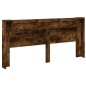 vidaXL Cabecero de cama con luz LED roble ahumado 220x16,5x103,5 cm vidaXL Cabecero de cama con luz LED roble ahumado 220x16,5x103,5 cm