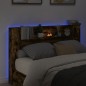 vidaXL Cabecero de cama con luz LED roble ahumado 160x16,5x103,5 cm vidaXL Cabecero de cama con luz LED roble ahumado 160x16,5x103,5 cm