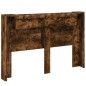 vidaXL Cabecero de cama con luz LED roble ahumado 160x16,5x103,5 cm vidaXL Cabecero de cama con luz LED roble ahumado 160x16,5x103,5 cm