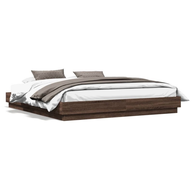 vidaXL Estructura de cama madera de ingeniería marrón roble 180x200 cm vidaXL Estructura de cama madera de ingeniería marrón roble 180x200 cm