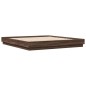 vidaXL Estructura de cama madera de ingeniería marrón roble 180x200 cm vidaXL Estructura de cama madera de ingeniería marrón roble 180x200 cm