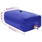 vidaXL Depósito de agua plegable con grifo PVC 670 l vidaXL Depósito de agua plegable con grifo PVC 670 l