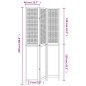 vidaXL Biombo separador de 3 paneles madera paulownia marrón oscuro vidaXL Biombo separador de 3 paneles madera paulownia marrón oscuro