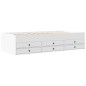 vidaXL Tumbona con cajones madera de ingeniería blanco 100x200 cm vidaXL Tumbona con cajones madera de ingeniería blanco 100x200 cm