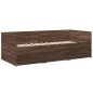vidaXL Tumbona con cajones madera ingeniería roble marrón 90x190 cm