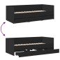 vidaXL Tumbona con cajones madera de ingeniería negro 100x200 cm vidaXL Tumbona con cajones madera de ingeniería negro 100x200 cm