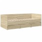 vidaXL Tumbona con cajones madera ingeniería roble Sonoma 90x190 cm