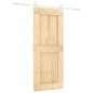 vidaXL Puerta corredera con herrajes madera maciza de pino 85x210 cm