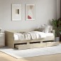 vidaXL Tumbona con cajones madera ingeniería roble Sonoma 90x190 cm