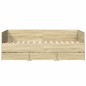 vidaXL Tumbona con cajones madera ingeniería roble Sonoma 90x190 cm