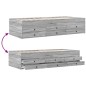 vidaXL Tumbona con cajones madera ingeniería gris Sonoma 90x190 cm vidaXL Tumbona con cajones madera ingeniería gris Sonoma 90x190 cm