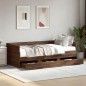 vidaXL Tumbona con cajones madera ingeniería roble marrón 75x190 cm vidaXL Tumbona con cajones madera ingeniería roble marrón 75x190 cm