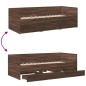 vidaXL Tumbona con cajones madera ingeniería roble marrón 75x190 cm vidaXL Tumbona con cajones madera ingeniería roble marrón 75x190 cm