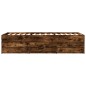vidaXL Tumbona con cajones madera ingeniería roble ahumado 100x200 cm vidaXL Tumbona con cajones madera ingeniería roble ahumado 100x200 cm