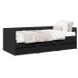 vidaXL Tumbona con cajones madera de ingeniería negro 75x190 cm vidaXL Tumbona con cajones madera de ingeniería negro 75x190 cm