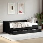vidaXL Tumbona con cajones madera de ingeniería negro 75x190 cm vidaXL Tumbona con cajones madera de ingeniería negro 75x190 cm