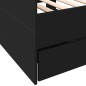 vidaXL Tumbona con cajones madera de ingeniería negro 75x190 cm vidaXL Tumbona con cajones madera de ingeniería negro 75x190 cm