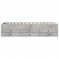 vidaXL Tumbona con cajones madera ingeniería gris hormigón 90x190 cm
