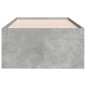 vidaXL Tumbona con cajones madera ingeniería gris hormigón 90x190 cm