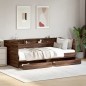 vidaXL Tumbona con cajones madera ingeniería roble marrón 90x190 cm vidaXL Tumbona con cajones madera ingeniería roble marrón 90x190 cm