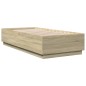 vidaXL Estructura de cama madera de ingeniería roble Sonoma 100x200 cm