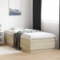 vidaXL Estructura de cama madera de ingeniería roble Sonoma 100x200 cm