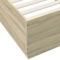 vidaXL Estructura de cama madera de ingeniería roble Sonoma 100x200 cm