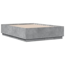 vidaXL Estructura de cama madera de ingeniería gris hormigón 120x190cm