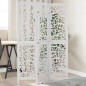 vidaXL Biombo separador de 3 paneles madera maciza Paulownia blanco vidaXL Biombo separador de 3 paneles madera maciza Paulownia blanco
