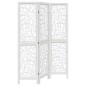 vidaXL Biombo separador de 3 paneles madera maciza Paulownia blanco vidaXL Biombo separador de 3 paneles madera maciza Paulownia blanco