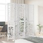 vidaXL Biombo separador de 5 paneles madera maciza Paulownia blanco vidaXL Biombo separador de 5 paneles madera maciza Paulownia blanco
