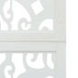 vidaXL Biombo separador de 5 paneles madera maciza Paulownia blanco vidaXL Biombo separador de 5 paneles madera maciza Paulownia blanco
