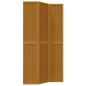 vidaXL Biombo separador de 3 paneles madera maciza paulownia marrón vidaXL Biombo separador de 3 paneles madera maciza paulownia marrón
