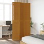 vidaXL Biombo separador de 3 paneles madera maciza paulownia marrón vidaXL Biombo separador de 3 paneles madera maciza paulownia marrón