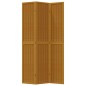 vidaXL Biombo separador de 3 paneles madera maciza paulownia marrón vidaXL Biombo separador de 3 paneles madera maciza paulownia marrón