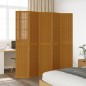 vidaXL Biombo separador de 5 paneles madera maciza paulownia marrón vidaXL Biombo separador de 5 paneles madera maciza paulownia marrón