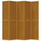 vidaXL Biombo separador de 5 paneles madera maciza paulownia marrón vidaXL Biombo separador de 5 paneles madera maciza paulownia marrón