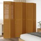 vidaXL Biombo separador de 6 paneles madera maciza paulownia marrón vidaXL Biombo separador de 6 paneles madera maciza paulownia marrón