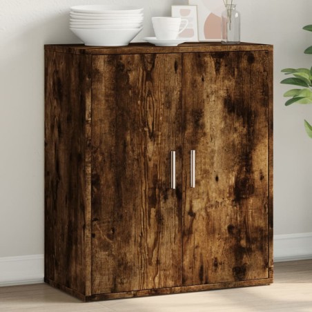 vidaXL Aparador de madera de ingeniería roble ahumado 60x31x70 cm