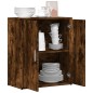 vidaXL Aparador de madera de ingeniería roble ahumado 60x31x70 cm