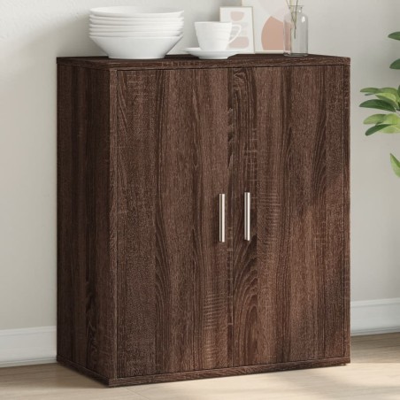 vidaXL Aparador de madera de ingeniería marrón roble 60x31x70 cm
